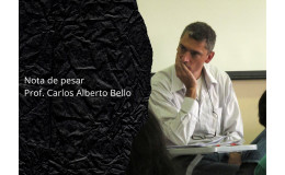 Nota de pesar - Prof. Carlos Alberto Bello